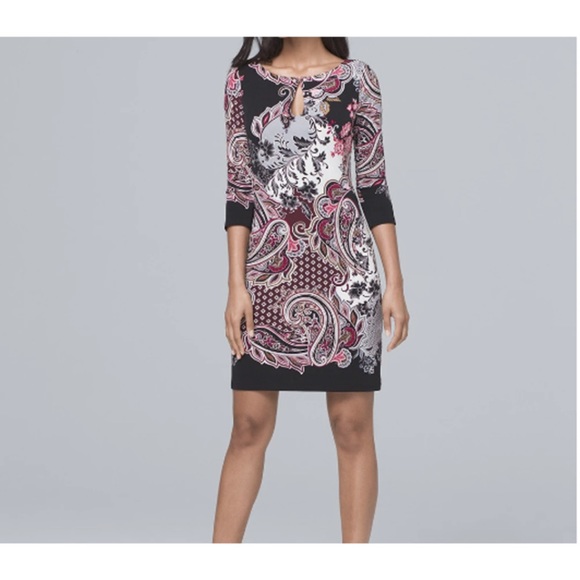 White House Black Market Dresses & Skirts - WHITE HOUSE BLACK MARKET Paisley Shift Dress size Small